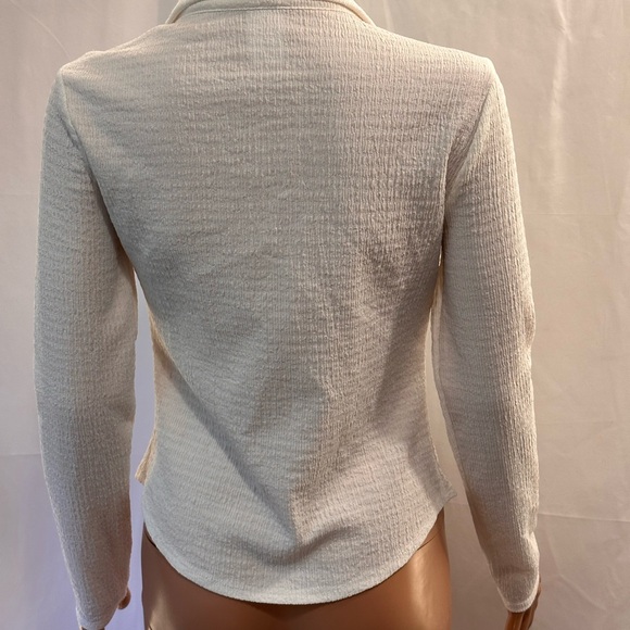 No boundaries new White Textured Button-Up Shirt long sleeve - Picture 4 of 6